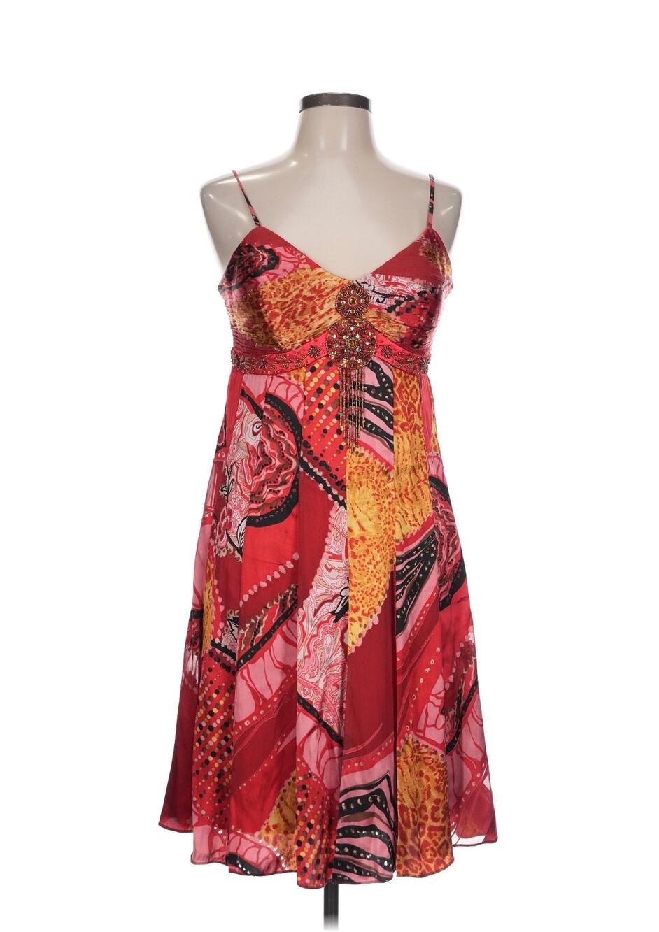 Beaded 100% Silk Sue Wong Dress